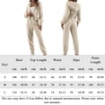 thumbnail image 2 of Pantalones Conjunto de 2 piezas a juego para mujer, ropa de estar cómoda suave y acogedora de color sólido (Caqui L) Ygjytge Caqui T L para Mujer, 2 of 5