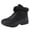 Black, variant on Womens Front Zip Winter Snow Boots Fleece Lined Waterproof Upper Non Slip Thick Sole Outdoor Warm Ankle Booties