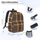 thumbnail image 5 of Easygdp khaki coffee plaid Mochila Ligera de 15 Pulgadas para Estudiantes, Mochila Cómoda para la Escuela y Viajes, Correas Ajustables, 5 of 6
