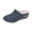 Blue, variant on Leather Orthopedic Shoes for Women Slip-On Nurse Shoes Fashion Round-Toe Wedge Heel Thick-Soled Comfortable Arch Support Walking Mules (Blue, 8 Wide)