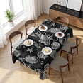 thumbnail image 3 of Black Coastal Table Cloth Waterproof Tablecloths, Nautical Ocean Starfish Seashells Coral Tablecloth Dining Table Cover for Kitchen Party Tabletop Outdoor, Rectangle Tablecloth 60x120 Inch, 3 of 9