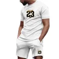 thumbnail image 2 of Traje deportivo de verano para hombre, camiseta de manga corta, pantalones cortos deportivos de verano, traje de dos piezas, nuevo estilo, 2 of 4