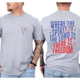 thumbnail image 3 of Where The Spirit Of The Lord Is There Is Freedom Christian T-Shirt – 2 Corinthians 3:17 Bible Verse Faith Graphic Tee, Religious Scripture Shirt Gift for Men & Women, 3 of 6