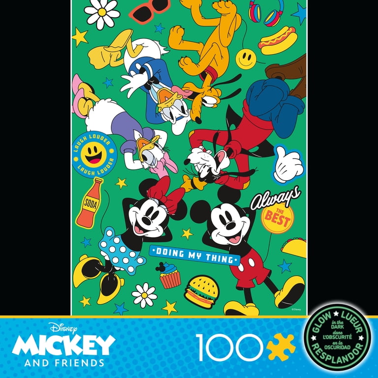 Ceaco Kids Entertainment Deluxe Mickey Party of Six Glow 100-Piece