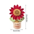 thumbnail image 2 of SHIMELE Handmade Crochet Sunflower Pot Decoration, Wool Knitted Artificial Flower for Car Dashboard, Home Office Decor, Allergy-Free Gift Idea, 2 of 5