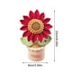 thumbnail image 2 of Decoración del hogar, decoración de habitaciones, decoración de paredes, flores grandes de ganchillo en maceta, girasol artificial, decoración de flores tejidas para el tablero del automóvil, decoraci, 2 of 5