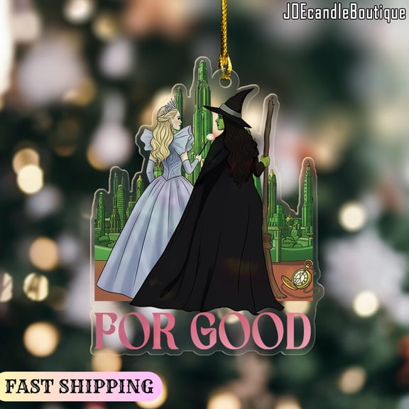 Wicked Change For Good Ornaments, Defy Gravity Broomstick Magic Wand Ornament, Wicked Ornament, Christmas Decor Ornaments