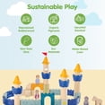 thumbnail image 3 of PlanToys® Castle Blocks Wooden Montessori Building and Imaginative Play Set | Creative Thinking, Fine Motor and Early STEM Learning Activity | Eco Friendly Open Ended Construction Toy, 3 of 8