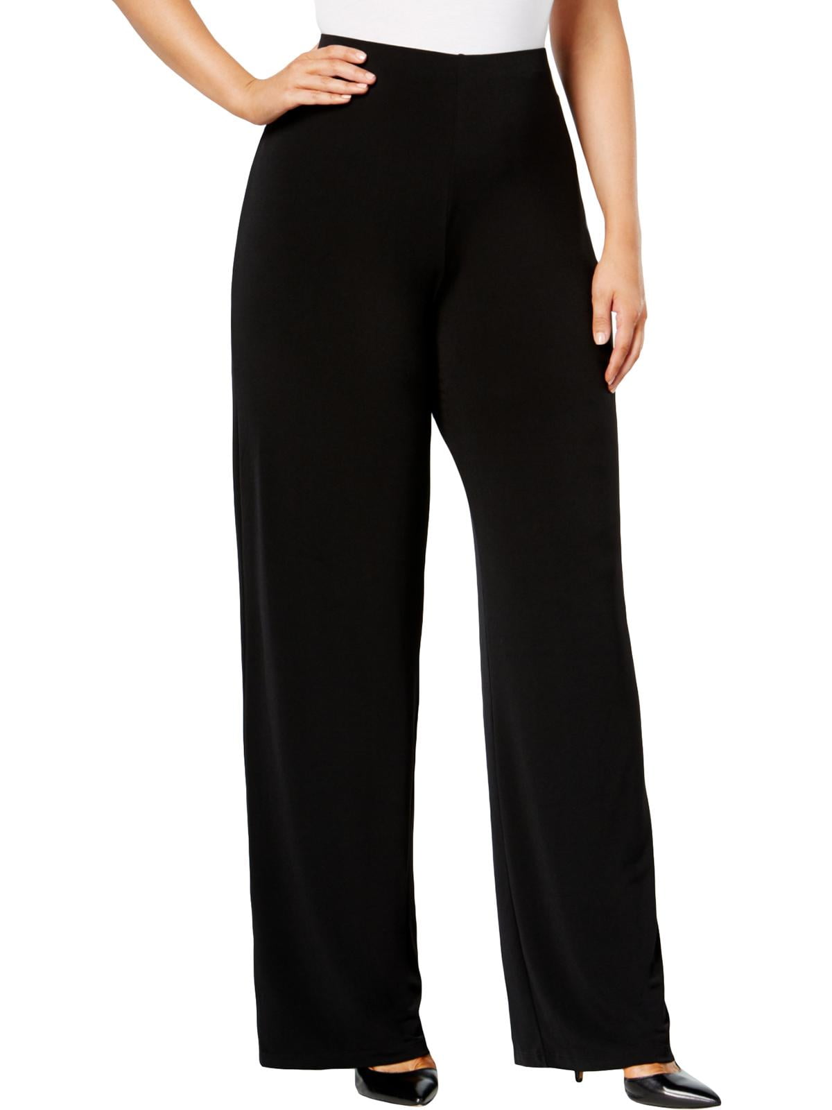 Professional Wide Leg Pants Black 0X 