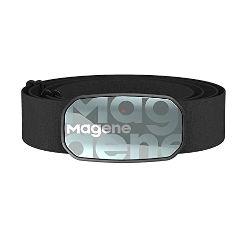 Magene H603 Monitor de frecuencia cardíaca con correa para el pecho, compatible con ANT+ y Bluetooth con correa totalmente ajustable, compatible con iPhone y Android