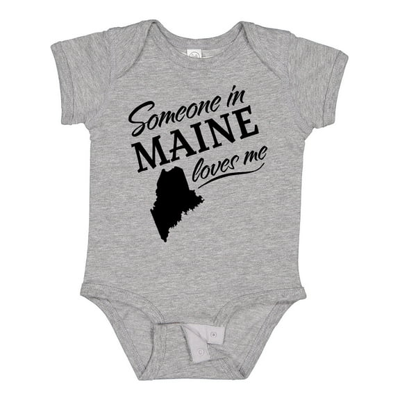 Inktastic Someone in Maine Loves Me Gift Baby Boy or Baby Girl Bodysuit