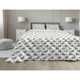 thumbnail image 1 of Bunny Comforter & Sham Bedding Set, Sketch Art Pattern with Hand-drawn Rabbits Wildlife Doodle Hare Animals, 3 pcs Duvet Set Microfiber Filling Quilt, 5 Sizes, Dark Brown and White, by Ambesonne, 1 of 4