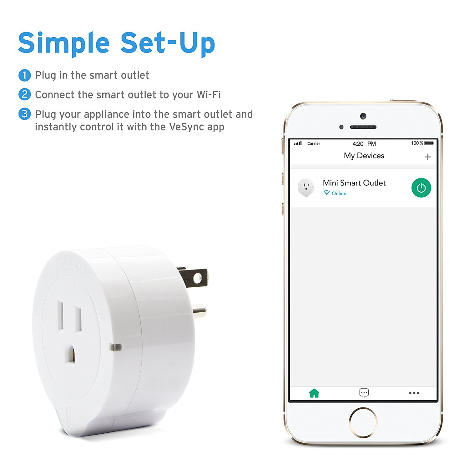 ETEKCITY Voltson WiFi Smart Plug White 6/Pack (EDESSPECSUS0023)