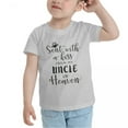 thumbnail image 3 of Sent with A Kiss from My Uncle in Heaven Cute Toddler Tshirts for Boys Girls (Gray, Youth L), 3 of 5