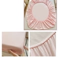 thumbnail image 5 of SIfdSeng Get it Fast Piece Thickened Solid Color Bed Cover Class A Full Solid Color Washed Baby and Grade Bedspread Cover Imitation Pure Bed Sheet Cover for Summer, 5 of 5