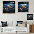 thumbnail image 4 of Designart "Earth Lights from the Cosmos II" Space Planet Floater Framed Canvas Wall Art, 4 of 7