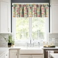 thumbnail image 3 of Floral Kitchen Valance, William Morris Art Rose Flower Birds Pink Small Window Treatments for Kitchen Living Room Bathroom Cafe Decor Rod Pocket Vintage Retro Valances 54x18 Inch, 1 Panel, 3 of 5