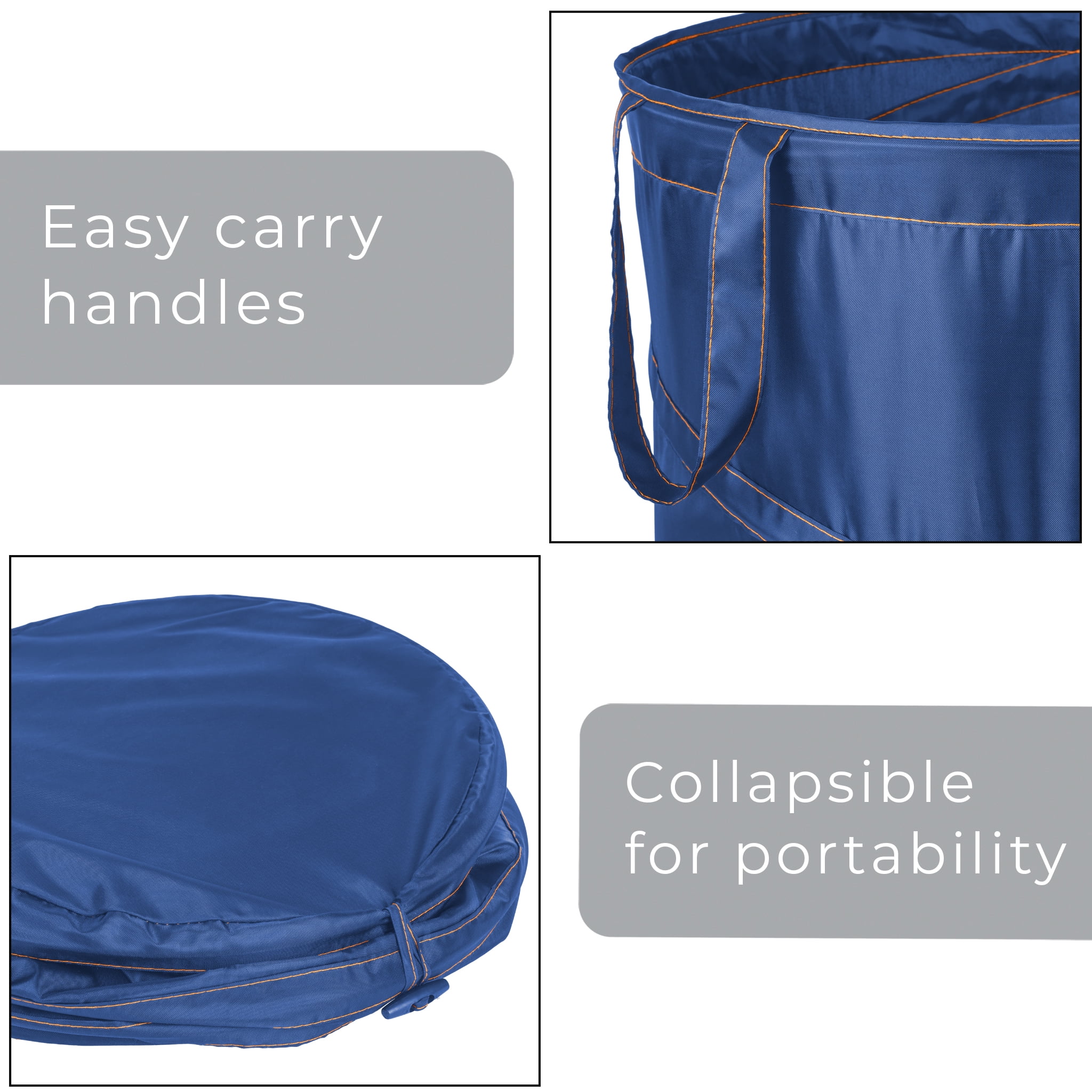 Smart Design Pop-up Spiral Laundry Hamper Bag - 15 x 25 inch - University of Florida  - Blue & Orange - Florida Gators