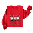 thumbnail image 5 of HOMBOM Sweatshirts for Women Funny Christmas Athletic Cozy Yellow Xmas Wine Glasses Ladies Sweatshirt Merry, 5 of 5