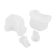 Silicone Duckbill Valves and Square Diaphragms Breast Pump Replacement Parts Pack compatible with S18 S21 S23 Wearable Breastpumps Premium BPA-Free 4 Count White and Clear Accessory Set