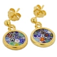 thumbnail image 2 of GlassOfVenice Murano Glass Millefiori Earrings In Gold-Plated Frame Multicolor, 2 of 6