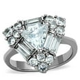 thumbnail image 1 of Women High Polished Stainless Steel Ring with AAA Grade CZ in Clear - Size 7, 1 of 1