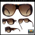 thumbnail image 2 of Womens Oversized Shield Cropped Side Flat Top Plastic Diva Fashion Sunglasses Tortoise - Brown, 2 of 7