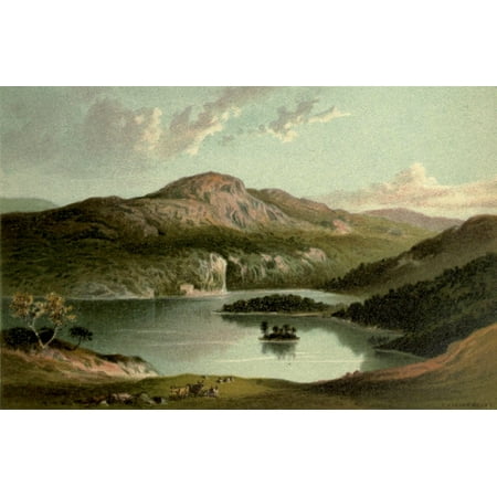 Posterazzi T Nelson & Sons Souvenir of Scotland 1897 Ben Aan from Ben Venue Canvas Art - T Nelson & Sons (24 x 36)