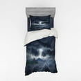 thumbnail image 1 of Ambesonne Blue Bedding Set 3 Pcs, Stromy Sky over Mountains, Twin, Blue, 1 of 3