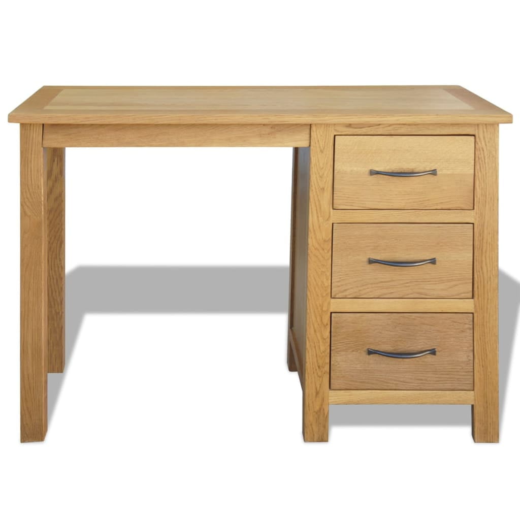 Kepooman Home Office Writing Computer Desk with 3 Drawers, Brown Kepooman Home Office Writing Computer Desk with 3 Drawers, Brown