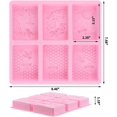 thumbnail image 2 of Moldes de silicona de abeja 3D, moldes de panal para jabones, molde rectangular para hornear pasteles, molde de resina para velas de colmena para manualidades caseras (cuadrado, ro, 2 of 4