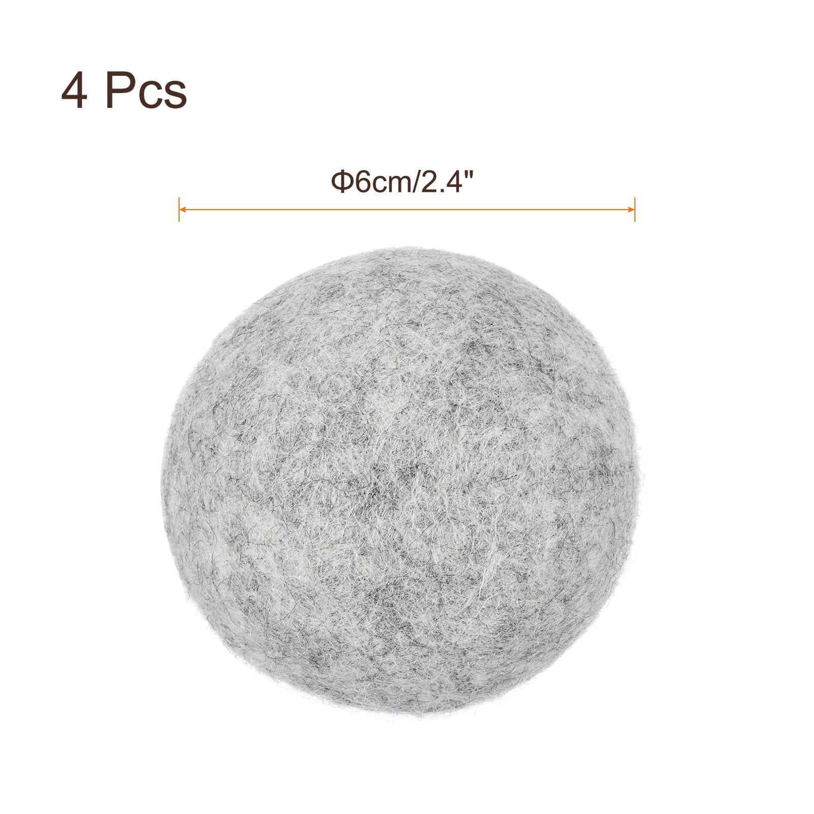 Unique Bargains Wool Laundry Dryer Balls for Reducing Static and Wrinkles Light Grey