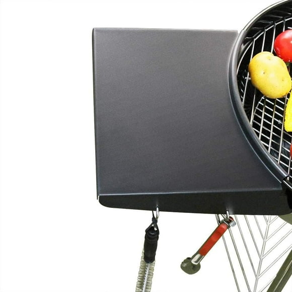 GFTIME Grill Table Shelf for Weber Kettle Grills 22 Inch, Side Table Shelf for Weber Master Touch, Premium, Original Charcoal Grill, Kettle Grill Accessories, Black Powder Coated Steel BBQ Table Shelf