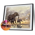 thumbnail image 1 of Cuadros Decorativos 5D diamante pintura elefante mamá e hijo taladro redondo completo pared Rhinestone DIY DQrwqpou Nuevos Originales, 1 of 9