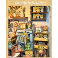 thumbnail image 4 of Kit de casa de muñecas en miniatura CUTEBEE Book Nook Anna's Blue Blossom con luz LED, 4 of 7