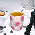 thumbnail image 5 of Yiaed Floral Strawberr Print Ceramics Coffee,Large Handle Design,Extra Large Tea and Coffee Cup for Office and Home Mugs, 5 of 6