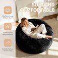 thumbnail image 4 of Timbernest 4FT Bean Bag Chair, Lazy Sofa, Gifts for Teens and Adults, Flannel Black, 4 of 7