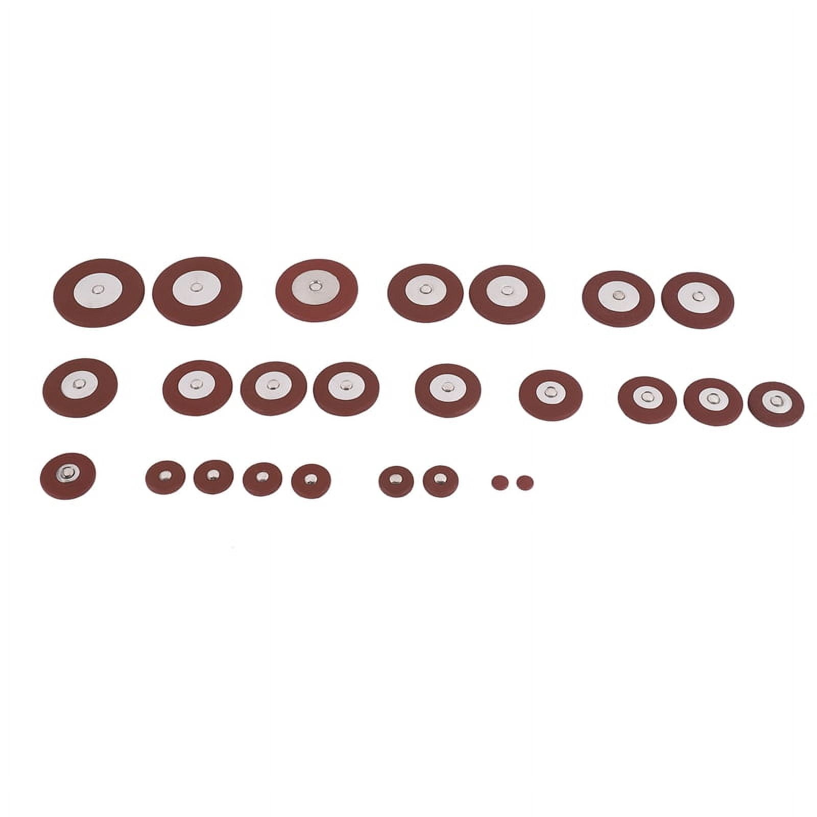 25 pcs Professional Leather Tenor Saxophone Pads Orange Sax Pads Replacement Woodwind Musical Instruments Parts & Accessories