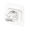 thumbnail image 1 of 8 Uds soportes de barra de cortina sin taladro sin perforación ganchos de soporte de barra de cortina autoadhesivos ajustables sin clavos (transparente), 1 of 5