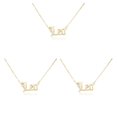 thumbnail image 2 of Collar clásico Qarigey de la amistad Colgante delicado Oro Plata, 2 of 6