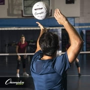 Champion Sports VB Pro Comp Series Indoor Volleyball, Official Size - Durable, Soft-Touch Volleyballs with Composite Synthetic Leather Cover - Premium Volleyball Equipment and Gear - Green/White
