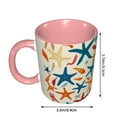 thumbnail image 3 of Starfish Shells Coffee Mug Fun Custom Ceramic Mugs 11oz Pink, 3 of 5