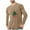 Khaki, variant on Chiccall Mens Christmas Printed T-Shirts Crew Neck Long Sleeve Stretch Winter Pullover Undershirt Loungewear