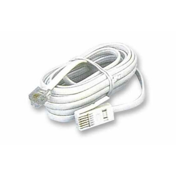 PRO SIGNAL - White RJ11 to BT Plug (BT431A) Crossover Telephone Cable - 5m