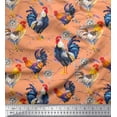thumbnail image 1 of Soimoi Modal Satin Fabric Eggs,Nest & Hen Bird Print Fabric by Yard 42 Inch Wide, 1 of 1