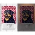 thumbnail image 2 of Rottweiler Hearts Love and Valentines Day Portrait Ceramic Night Light, 2 of 2