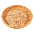 thumbnail image 1 of Bandeja de almacenamiento de mesa Mimbre Tejido Redondo Bocada De Fruta De Frutas Rattan Food Tray Organizer 22x4cm 22x4cm Magideal Bandeja de almacenamiento de mesa, 1 of 6