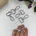 thumbnail image 4 of Januofit 15 Pcs D Ring Swivel Lobster Claw Clasp, Push Gate Snap Hooks Trigger Clips(Silver, 1 inch), 4 of 6