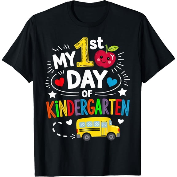 My First Day Of Kindergarten 1St Day School Girls Boys T-Shirt Size S-5XL