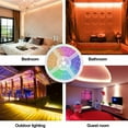 thumbnail image 3 of RGB LED Strip Lights, 32.8ft/65.6ft LED Light Strip SMD 2835 LED Tape Lights, Flexible Color Changing LED Strip Lights with Remote Controller for Home, Bedroom, Kitchen,Party, 3 of 14